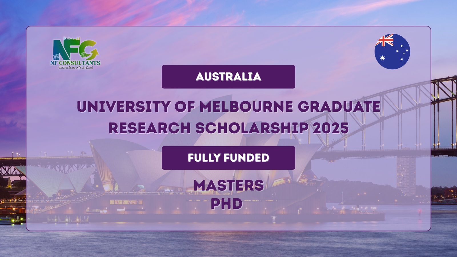 University of Melbourne Scholarship NF CONSULTANTS